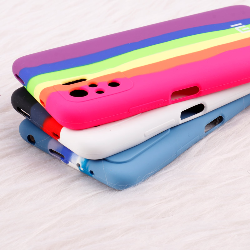 قاب سیلیکونی اورجینال رنگین کمانی محافظ لنزدار Xiaomi Poco M5s