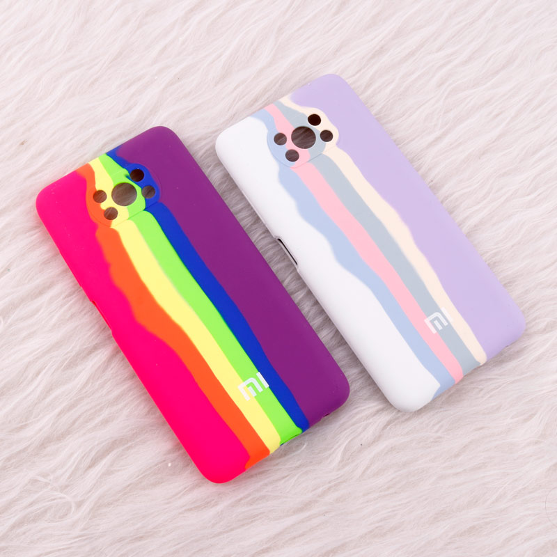 قاب سیلیکونی اورجینال رنگین کمانی محافظ لنزدار Xiaomi Poco X3