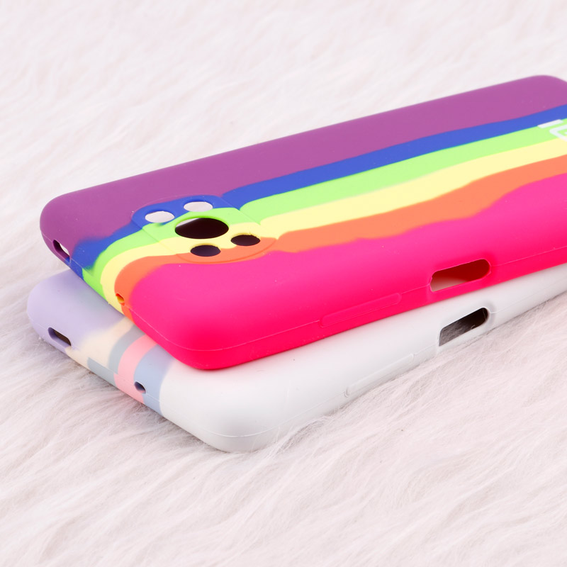 قاب سیلیکونی اورجینال رنگین کمانی محافظ لنزدار Xiaomi Poco X3
