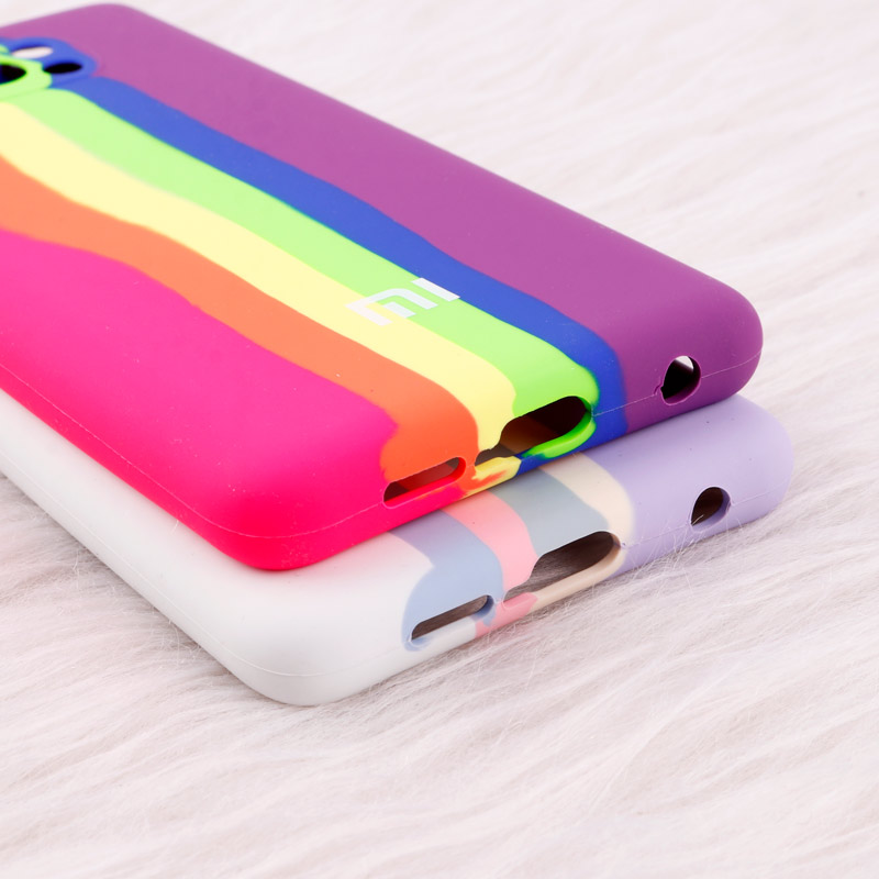 قاب سیلیکونی اورجینال رنگین کمانی محافظ لنزدار Xiaomi Poco X3