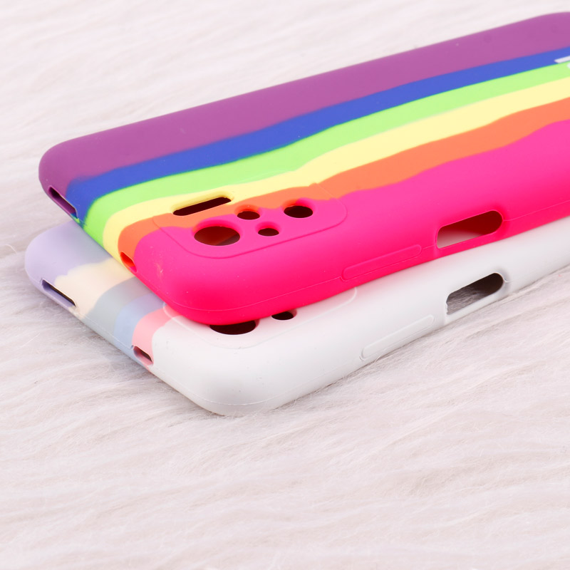 قاب سیلیکونی اورجینال رنگین کمانی محافظ لنزدار Redmi Note 10 4G
