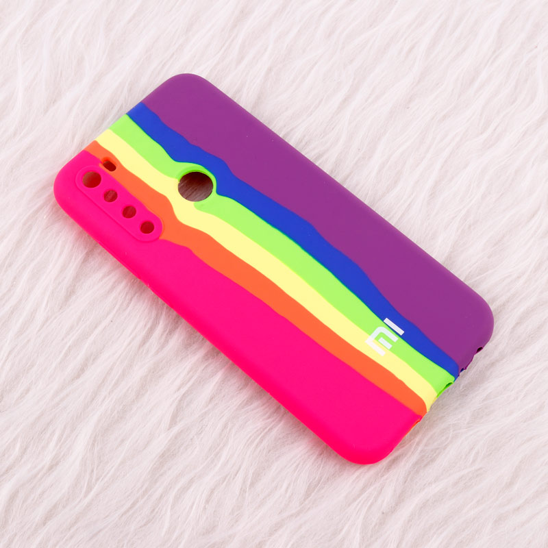 قاب سیلیکونی اورجینال رنگین کمانی محافظ لنزدار Xiaomi Redmi Note 8