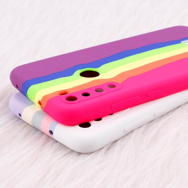 قاب سیلیکونی اورجینال رنگین کمانی محافظ لنزدار Xiaomi Redmi Note 8