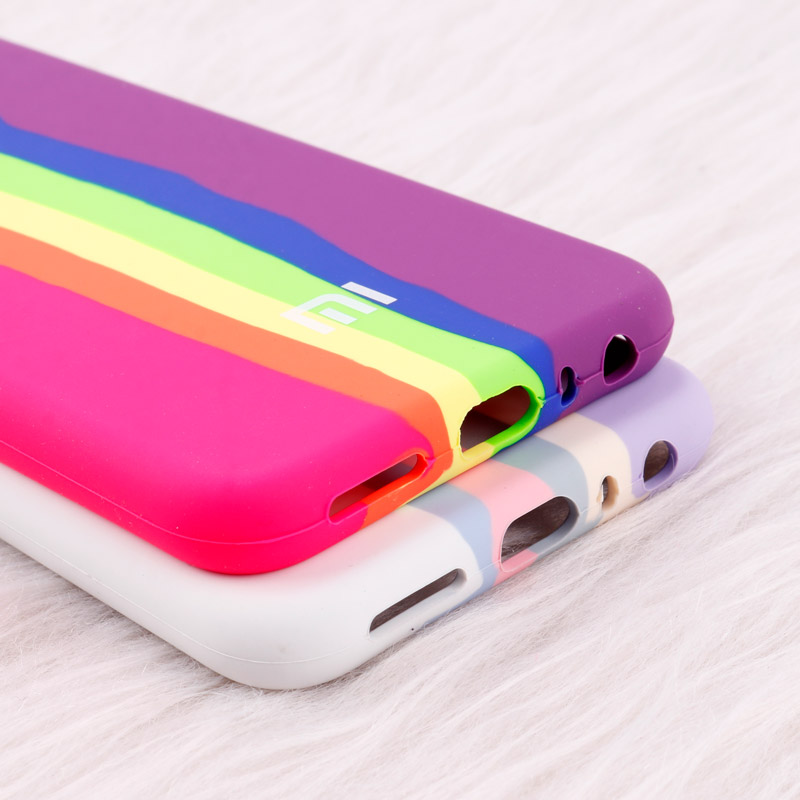 قاب سیلیکونی اورجینال رنگین کمانی محافظ لنزدار Xiaomi Redmi Note 8