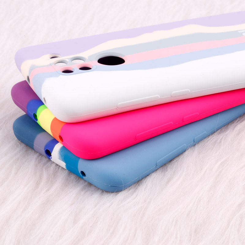 قاب سیلیکونی اورجینال رنگین کمانی محافظ لنزدار Xiaomi Redmi Note 9