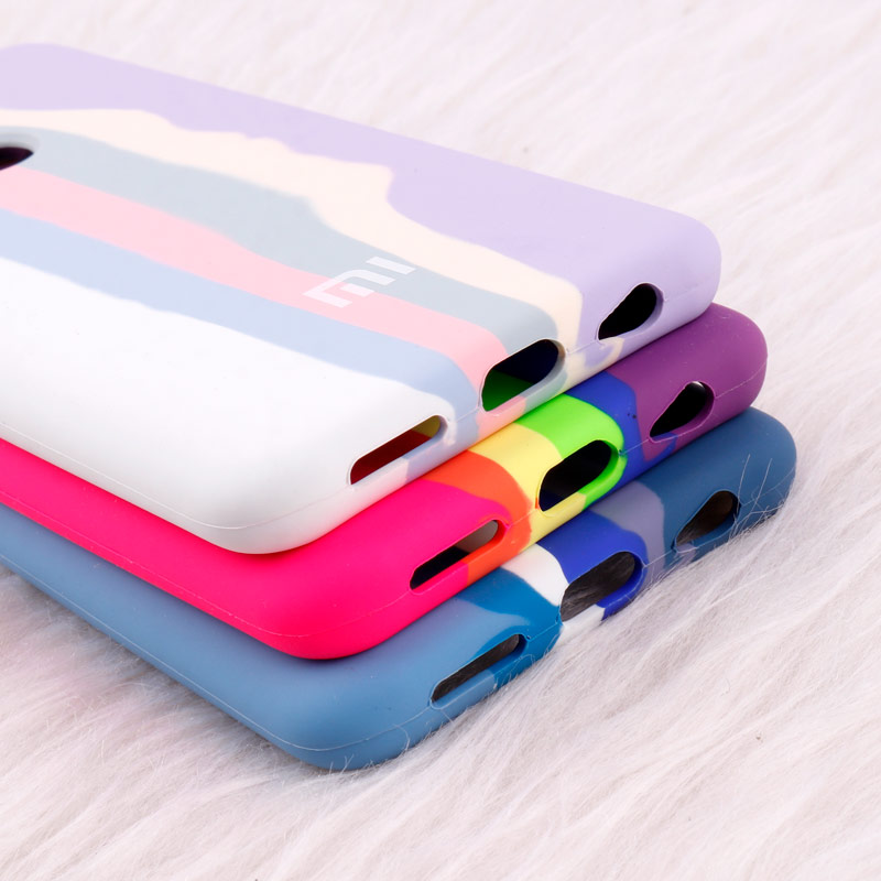 قاب سیلیکونی اورجینال رنگین کمانی محافظ لنزدار Xiaomi Redmi Note 9