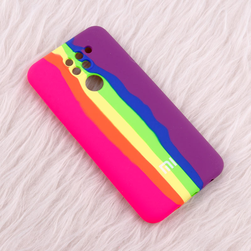قاب سیلیکونی اورجینال رنگین کمانی محافظ لنزدار Xiaomi Redmi Note 9