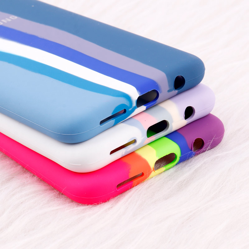قاب سیلیکونی اورجینال رنگین کمانی Samsung Galaxy A20 / A30