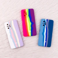 قاب سیلیکونی اورجینال رنگین کمانی محافظ لنزدار Xiaomi Note 10 Pro