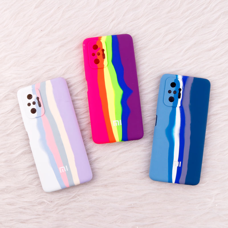 قاب سیلیکونی اورجینال رنگین کمانی محافظ لنزدار Xiaomi Note 10 Pro