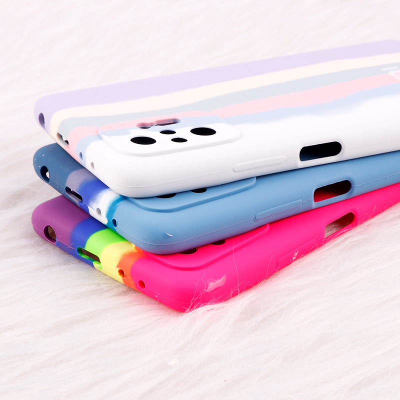 قاب سیلیکونی اورجینال رنگین کمانی محافظ لنزدار Xiaomi Note 10 Pro