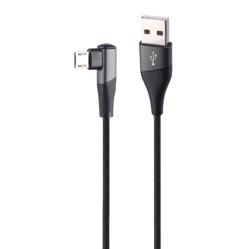 کابل میکرو یو اس بی فست شارژ Hiska LX-405 6A PD QC3.0 1m یکسر L