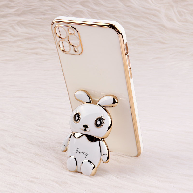 قاب عروسکی Rabbit استندشو محافظ لنزدار iPhone 11 Pro Max