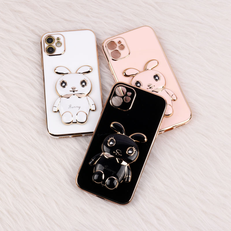 قاب عروسکی Rabbit استندشو محافظ لنزدار iPhone 11