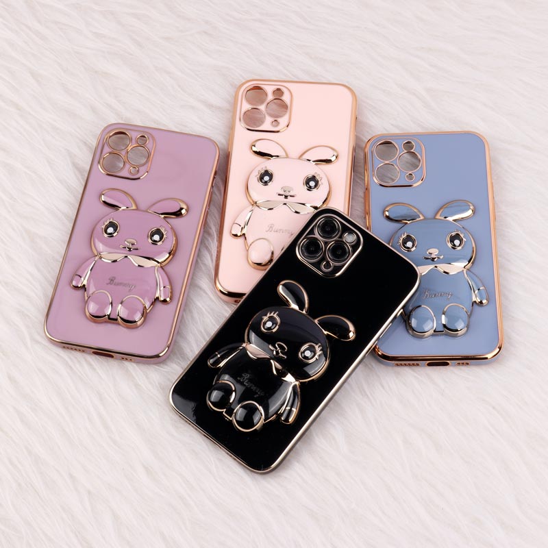 قاب عروسکی Rabbit استندشو محافظ لنزدار iPhone 11 Pro