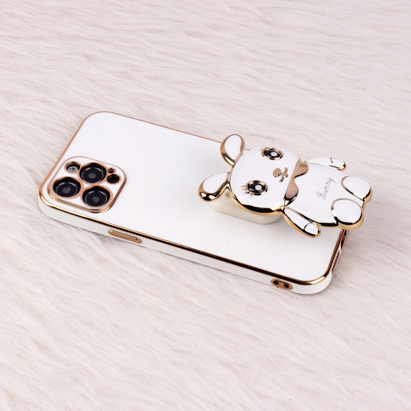 قاب عروسکی Rabbit استندشو محافظ لنزدار iPhone 12 Pro Max