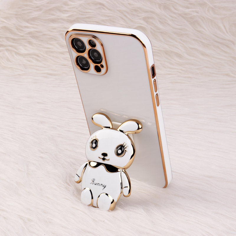 قاب عروسکی Rabbit استندشو محافظ لنزدار iPhone 12 Pro Max
