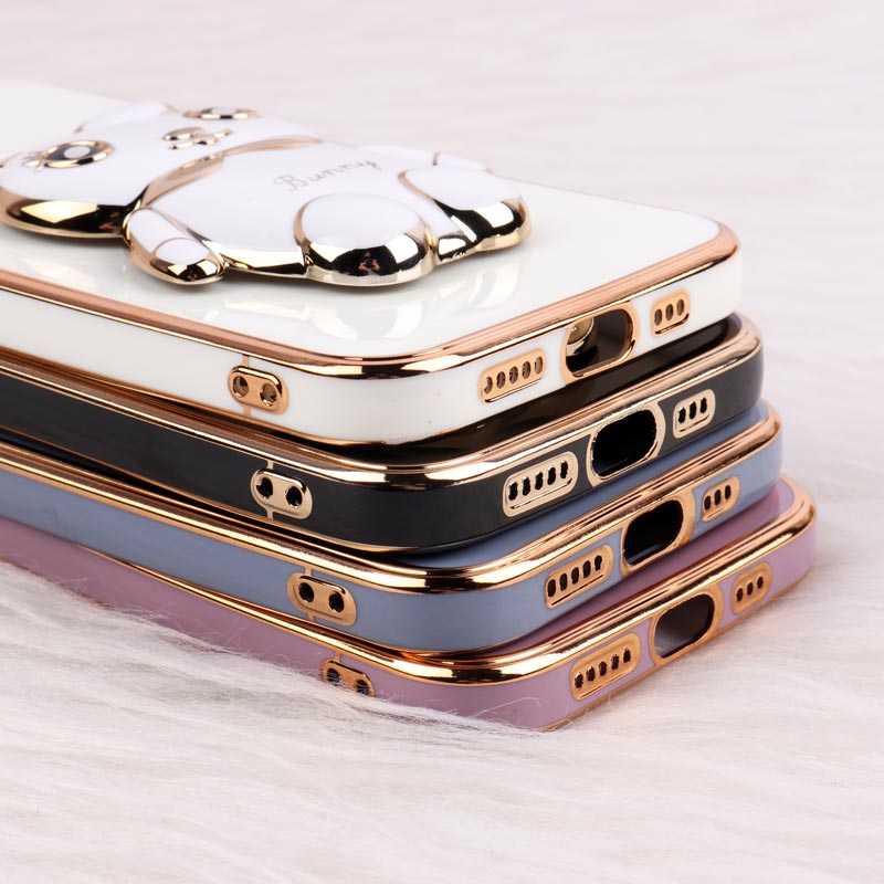 قاب عروسکی Rabbit استندشو محافظ لنزدار iPhone 13