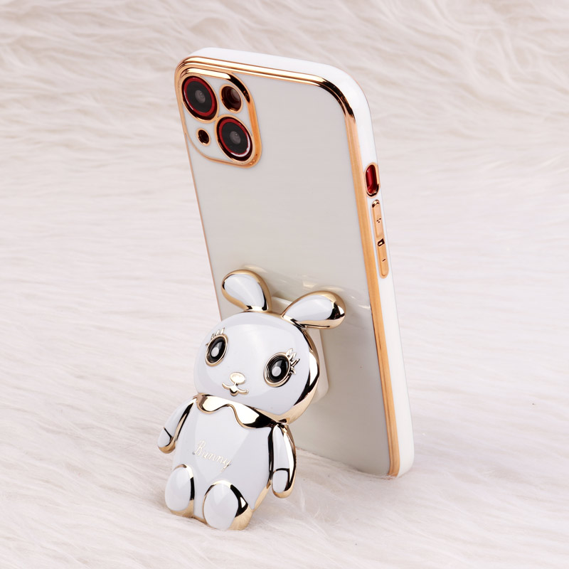 قاب عروسکی Rabbit استندشو محافظ لنزدار iPhone 13