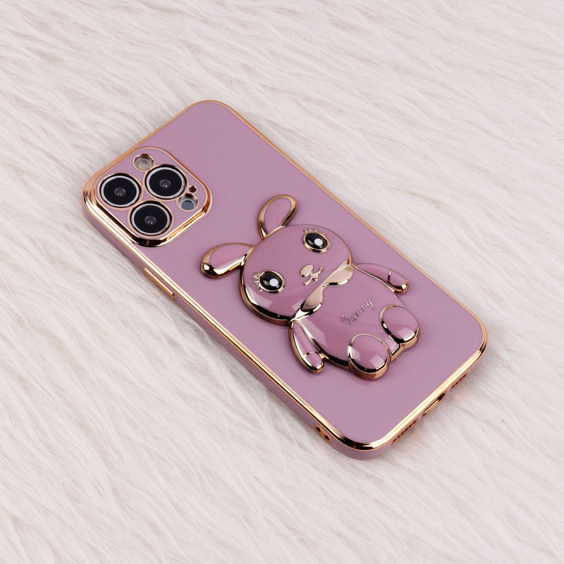 قاب عروسکی Rabbit استندشو محافظ لنزدار iPhone 13 Pro Max