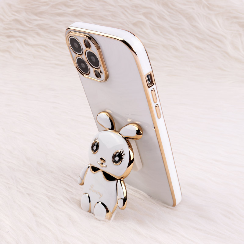 قاب عروسکی Rabbit استندشو محافظ لنزدار iPhone 13 Pro Max
