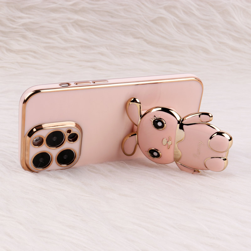 قاب عروسکی Rabbit استندشو محافظ لنزدار iPhone 14 Pro