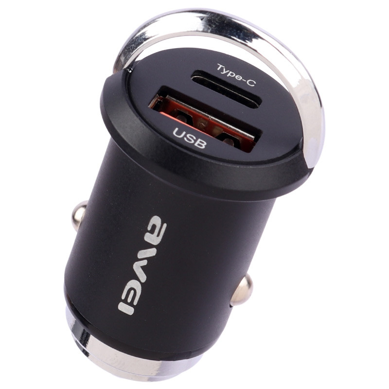 شارژر فندکی فست شارژ Awei C-708 5A QC4.0+ PD 45W