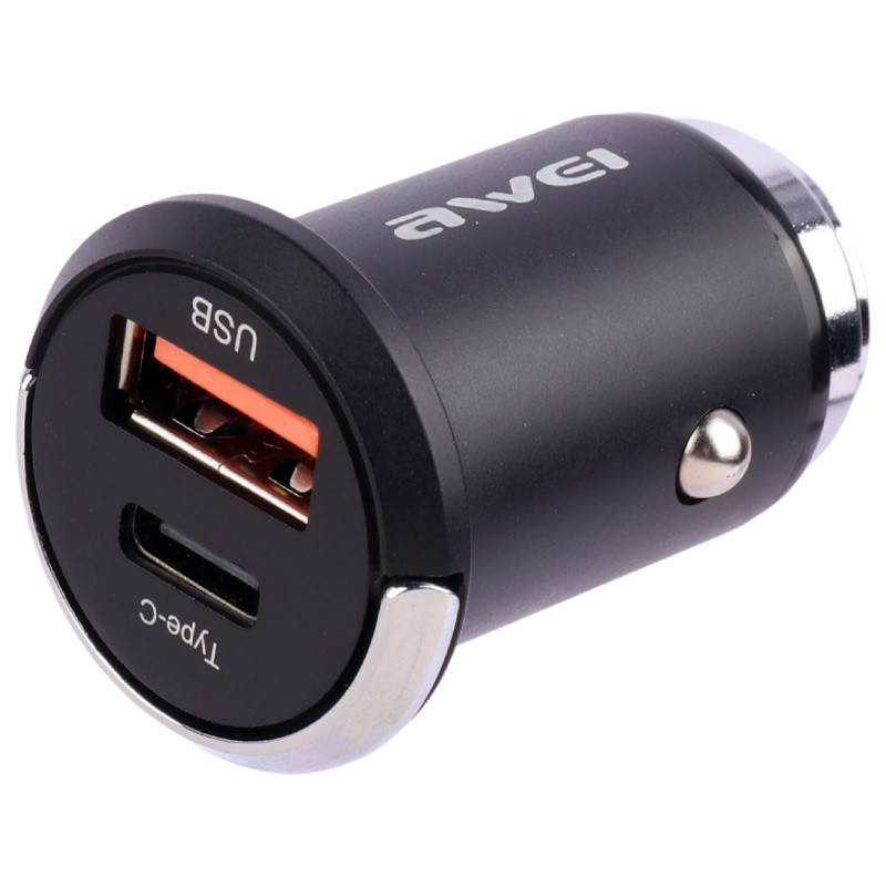 شارژر فندکی فست شارژ Awei C-708 5A QC4.0+ PD 45W