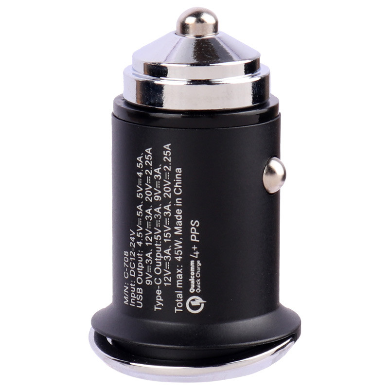 شارژر فندکی فست شارژ Awei C-708 5A QC4.0+ PD 45W
