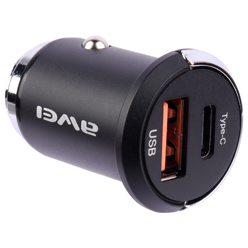 شارژر فندکی فست شارژ Awei C-708 5A QC4.0+ PD 45W