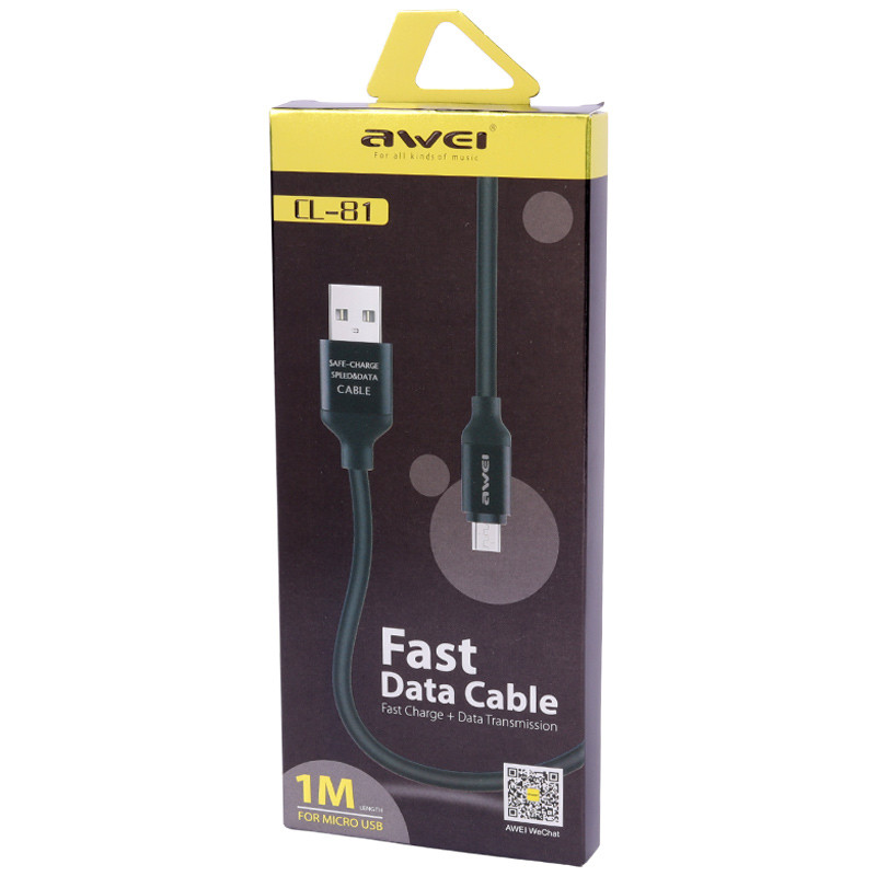 کابل میکرو یو اس بی فست شارژ Awei CL-81 2.4A 1m
