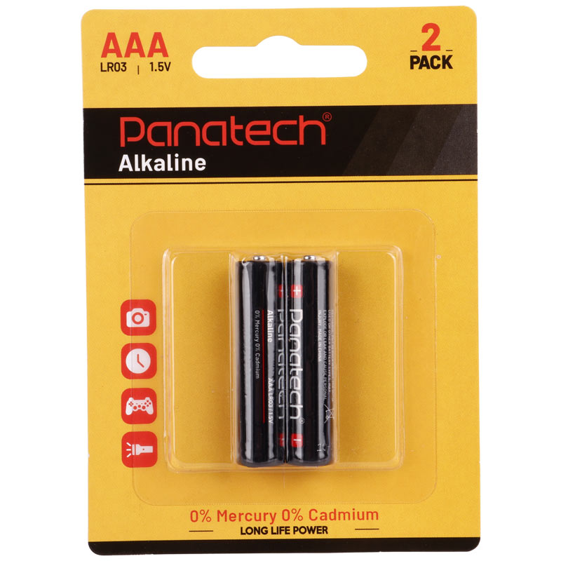 باتری دوتایی نیم قلمی Panatech Long Life Power Alkaline LR03 1.5V AAA