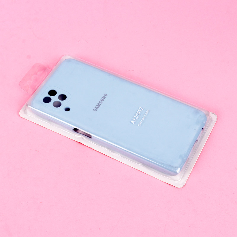 قاب سیلیکونی اصلی زیربسته سامسونگ Galaxy A12 / M12 محافظ لنزدار