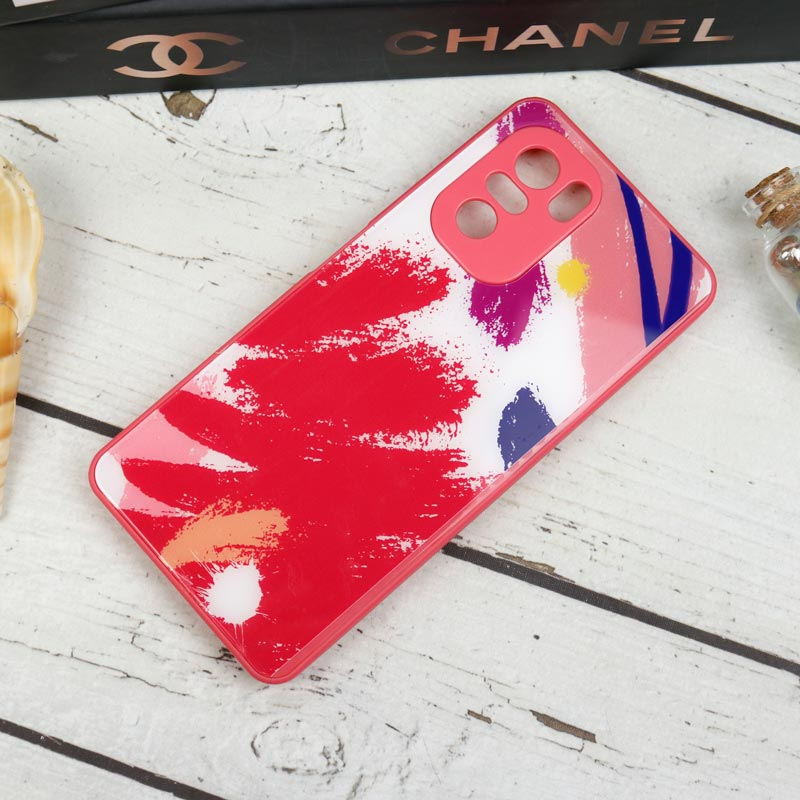قاب طرحدار پشت گلسی محافظ لنزدار Xiaomi Poco F3