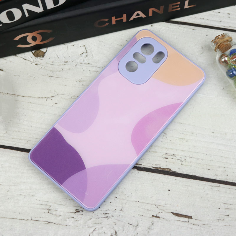 قاب طرحدار پشت گلسی محافظ لنزدار Xiaomi Poco F3