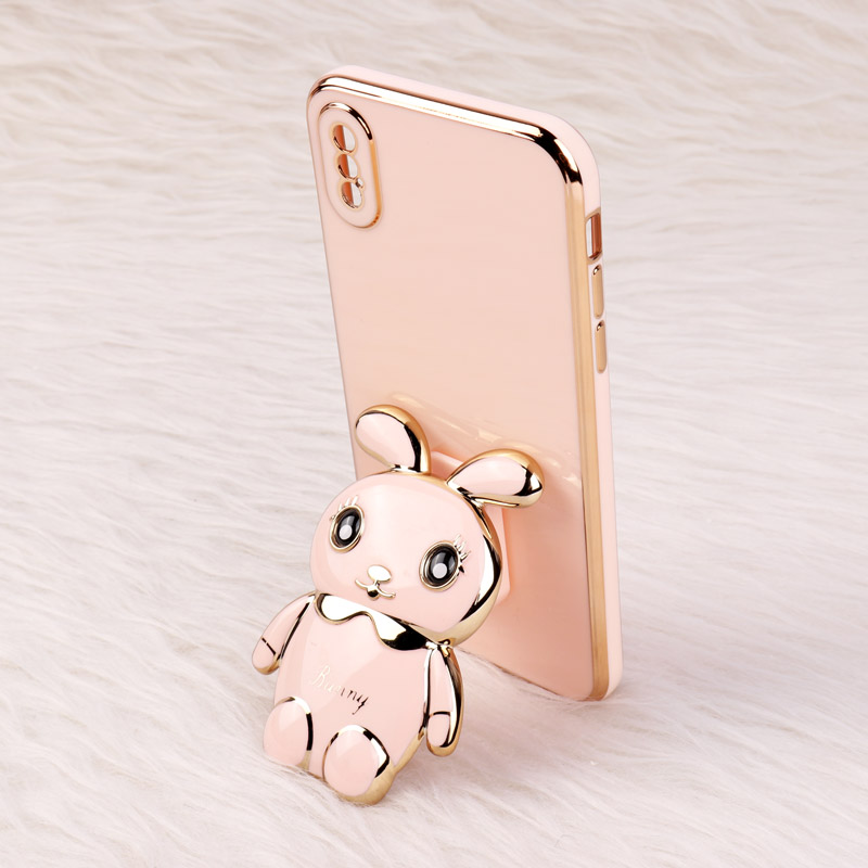 قاب عروسکی Rabbit استندشو محافظ لنزدار iPhone XS