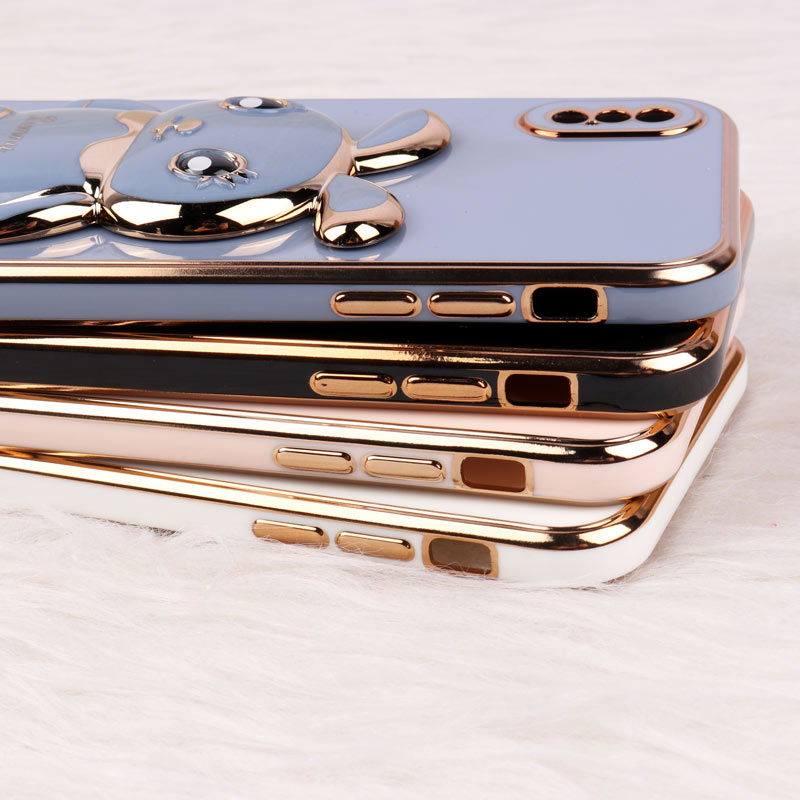 قاب عروسکی Rabbit استندشو محافظ لنزدار iPhone XS