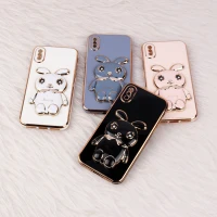 قاب عروسکی Rabbit استندشو محافظ لنزدار iPhone XS