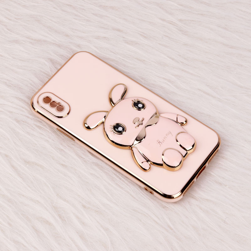 قاب عروسکی Rabbit استندشو محافظ لنزدار iPhone XS