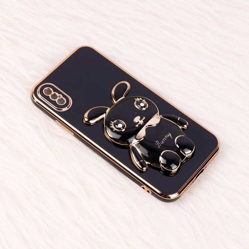 قاب عروسکی Rabbit استندشو محافظ لنزدار iPhone XS