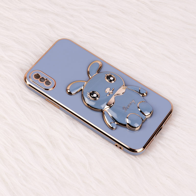 قاب عروسکی Rabbit استندشو محافظ لنزدار iPhone XS