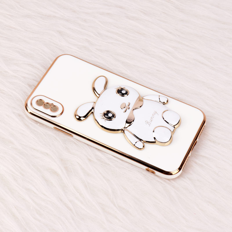 قاب عروسکی Rabbit استندشو محافظ لنزدار iPhone XS