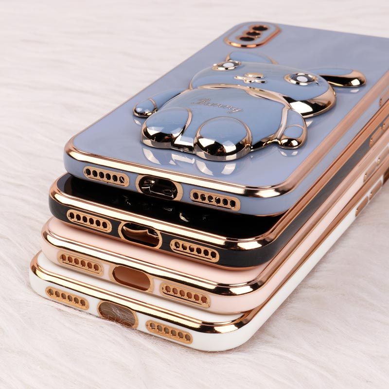 قاب عروسکی Rabbit استندشو محافظ لنزدار iPhone XS