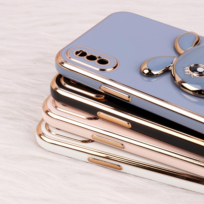 قاب عروسکی Rabbit استندشو محافظ لنزدار iPhone XS