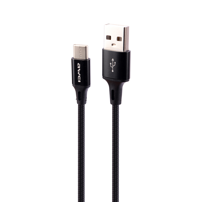 کابل کوتاه تایپ سی فست شارژ Awei CL-50T 3A 30cm