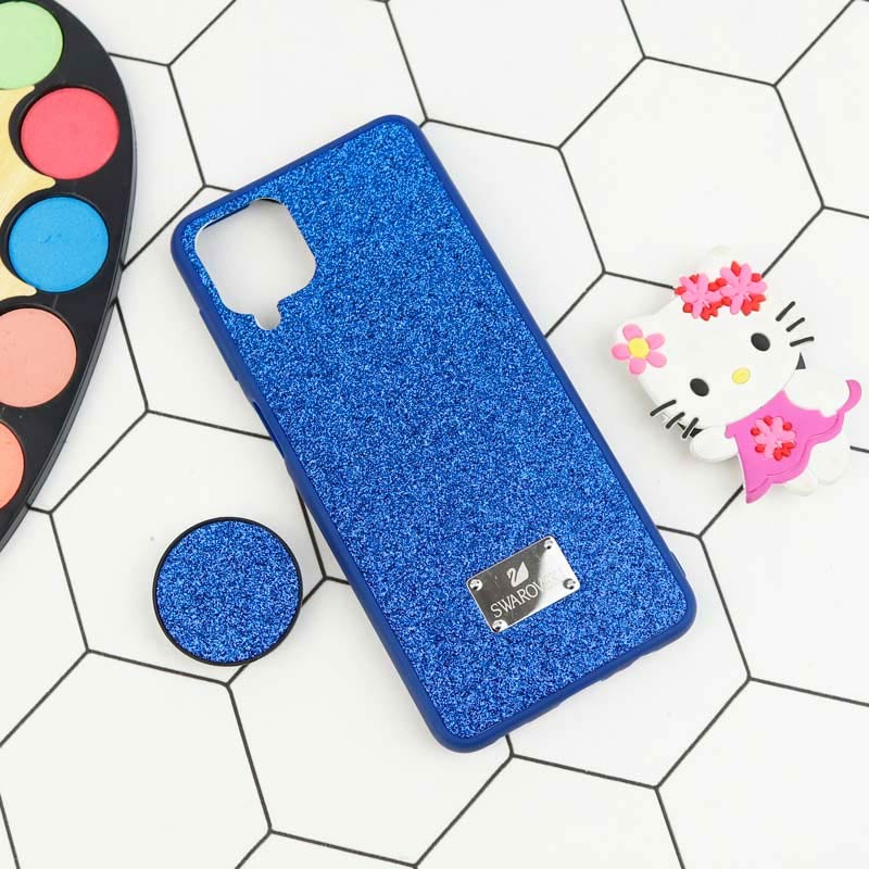 قاب شاینی Swarovski + پاپ سوکت Samsung Galaxy A12