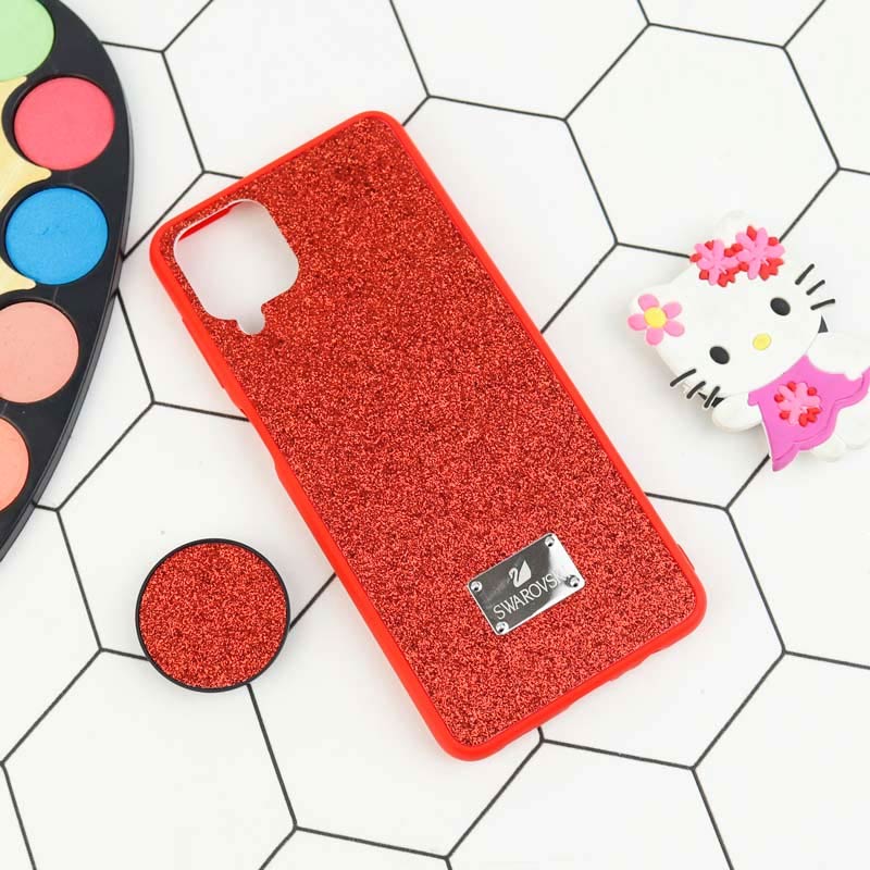 قاب شاینی Swarovski + پاپ سوکت Samsung Galaxy A12