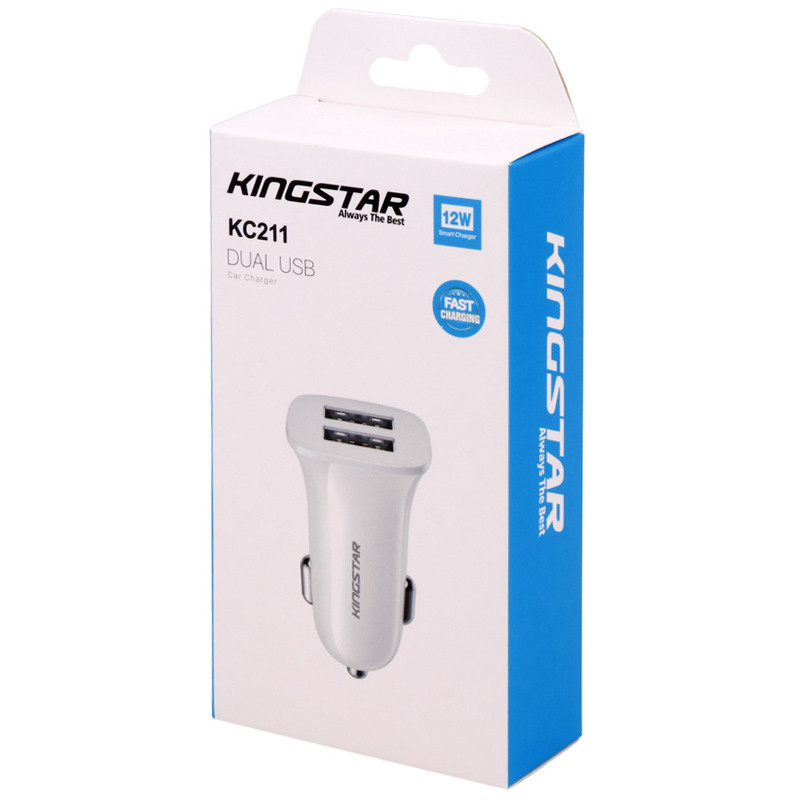 شارژر فندکی فست شارژ KingStar KC211 2.4A 12W