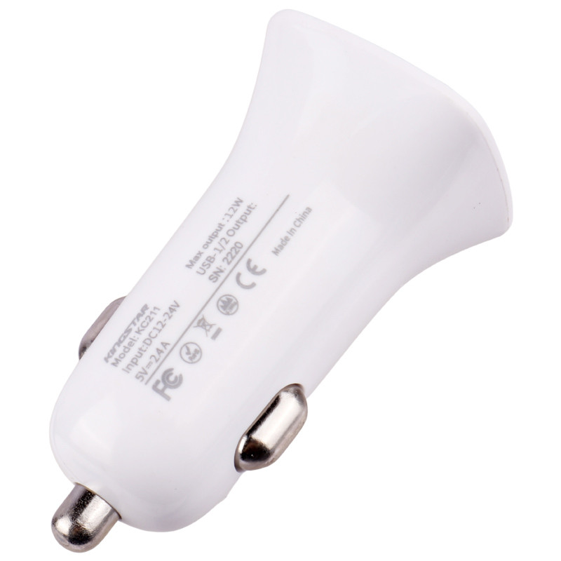 شارژر فندکی فست شارژ KingStar KC211 2.4A 12W