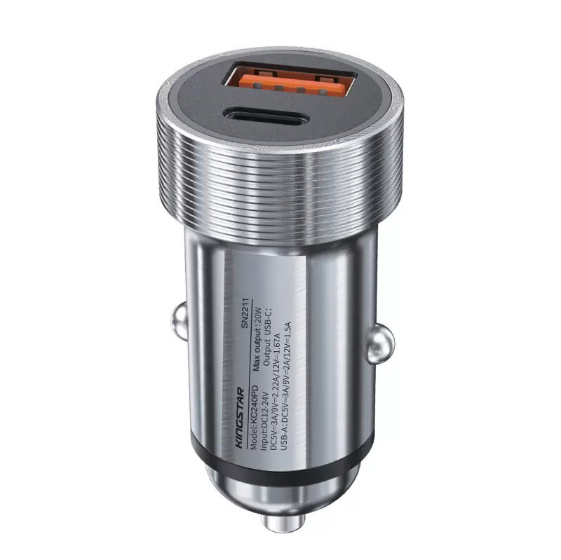 شارژر فندکی فست شارژ KingStar KC240PD 3A PD 20W